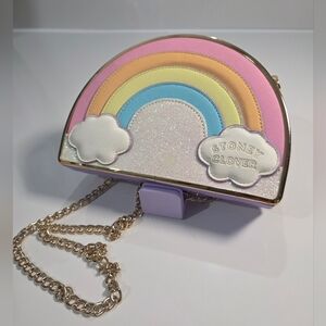 Stoney Clover Lane Rainbow Cloud Crossbody Bag NWOT Removable Strap